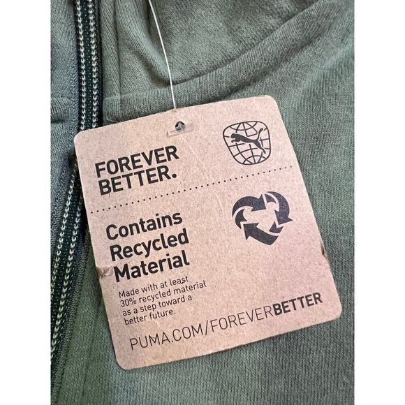 NWT Puma, sage green zip up sweatshirt - Picture 3 of 6